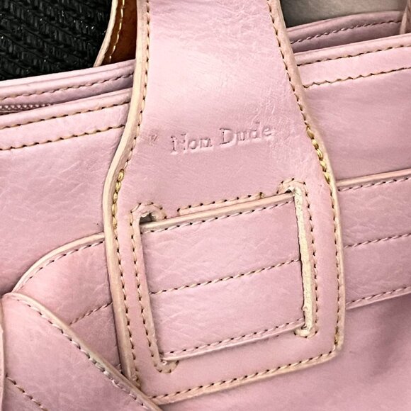 Vintage Deadstock Non Dude Pink Leather Coquette Bow Shoulder Purse Bag - Picture 6 of 6